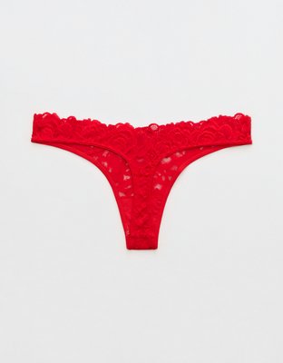 Show Off Dozen Roses Lace Thong Underwear