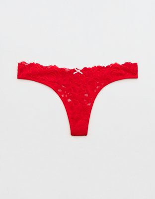 Show Off Dozen Roses Lace Thong Underwear