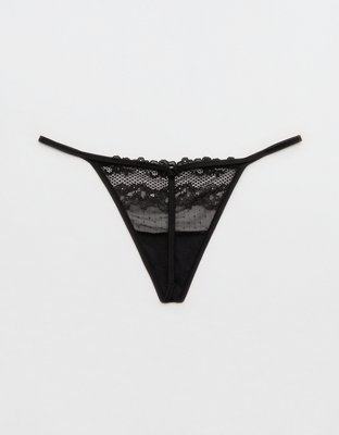 Show Off Frosted Floral Lace String Thong Underwear