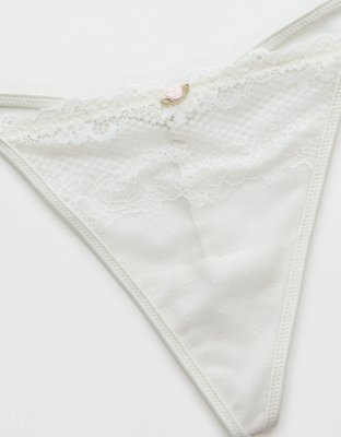 Show Off Frosted Floral Lace String Thong Underwear