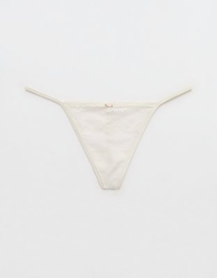 Show Off Frosted Floral Lace String Thong Underwear