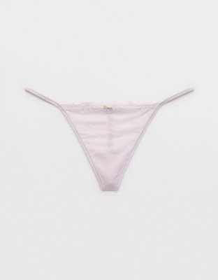 Show Off Frosted Floral Lace String Thong Underwear