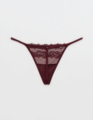 Show Off Frosted Floral Lace String Thong Underwear