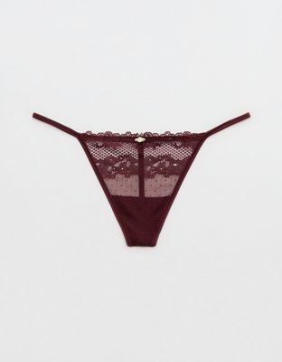 Show Off Frosted Floral Lace String Thong Underwear