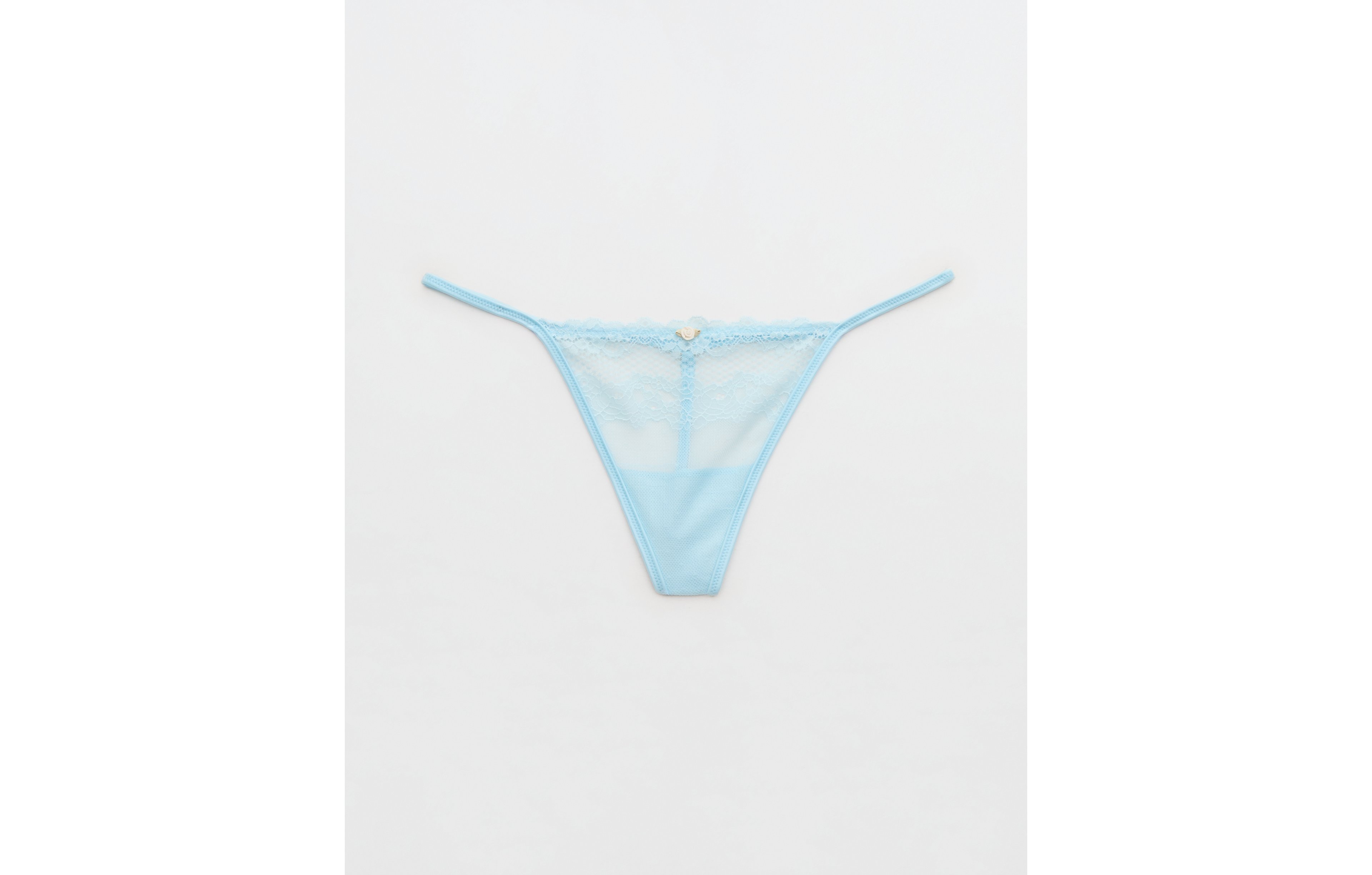 Show Off Frosted Floral Lace String Thong Underwear