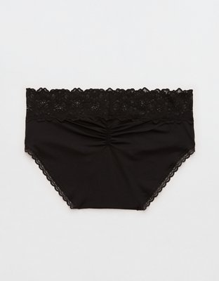 Aerie Snow Angel Lace Shine Boybrief Underwear