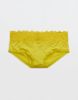 Aerie Snow Angel Lace Shine Boybrief Underwear