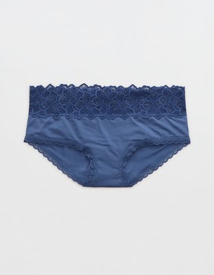 Aerie Snow Angel Lace Shine Boybrief Underwear
