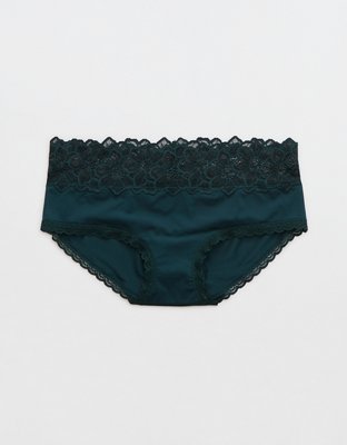 Aerie Snow Angel Lace Shine Boybrief Underwear