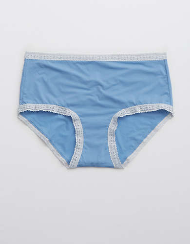 Aerie Float Microfiber Lace Mid Rise Boybrief Underwear