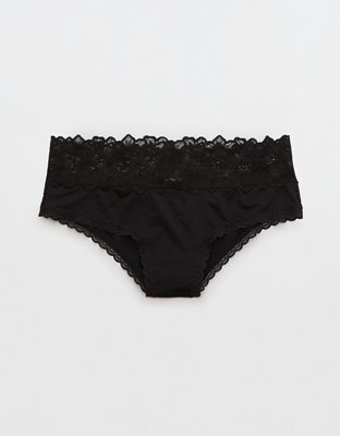 Aerie Snow Angel Lace Shine Cheeky Underwear