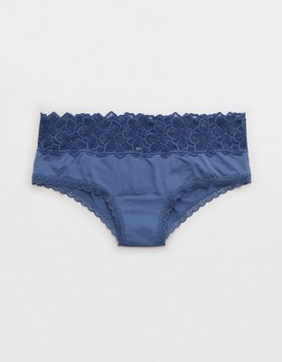 Aerie Snow Angel Lace Shine Cheeky Underwear