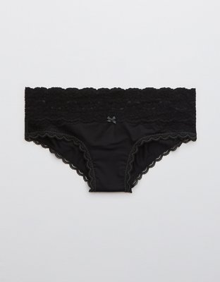 Aerie Sugar Cookie Lace Shine Cheeky Underwear