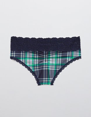 Aerie Sugar Cookie Lace Shine Cheeky Underwear