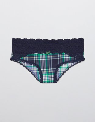 Aerie Sugar Cookie Lace Shine Cheeky Underwear