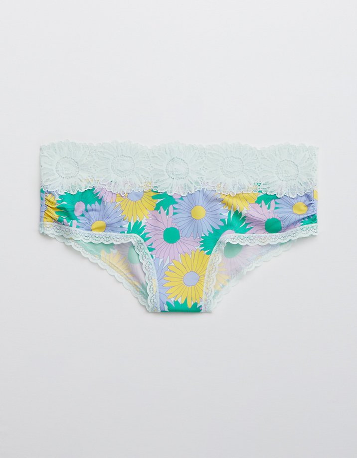 Aerie Shine Sunflower Lace Cheeky Underwear