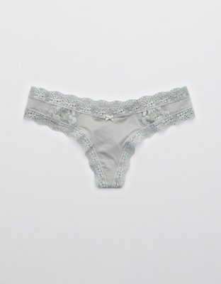 Aerie Garden Party Shine Thong Underwear