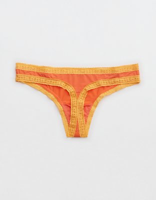 Aerie Float Microfiber Lace Thong Underwear