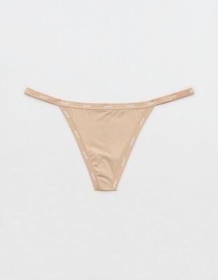 Aerie + SMOOTHEZ Microfiber Lace Thong Underwear