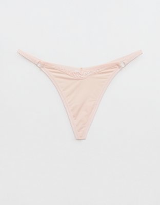 Smoothez Microfiber Lace Thong Underwear