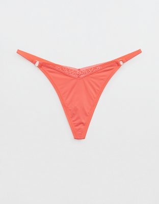 Smoothez Microfiber Lace Thong Underwear