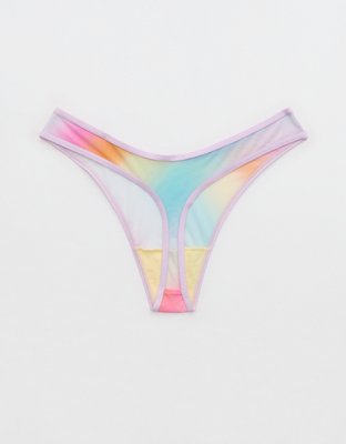 SMOOTHEZ Ombre High Cut Mesh Thong Underwear