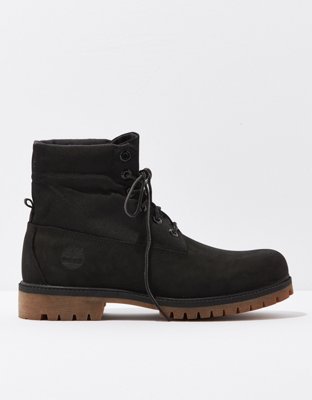 Black timberlands shop gum sole