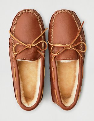 Мужские тапочки American Eagle Minnetonka Men's Sheepskin Moose Slipper — фото 2
