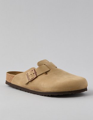 Mens Birkenstock Boston Soft Footbed Clog - Taupe