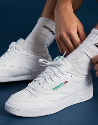 Reebok c best sale 85 white green