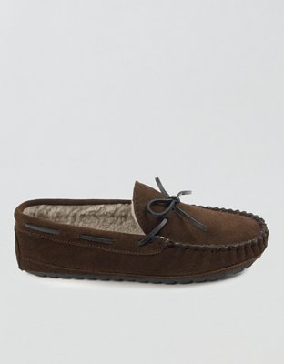 Мужские тапочки Minnetonka Casey Moccasin Slipper, цвет: Шоколадный — фото 3
