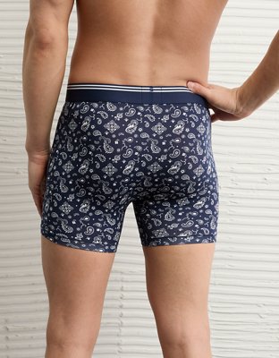 Caleçon boxeur ajusté ultradoux de 4,5 po motif cachemire pour hommes AEO