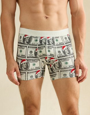 Трусы-боксеры AEO Money для мужчин — American Eagle, цвет: Кремовый — фото 1
