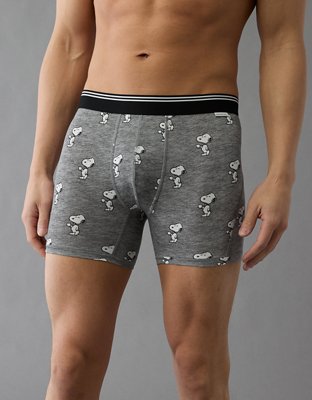 AEO Men's Snoopy Coffee 4.5" Ultra Soft Boxer Brief