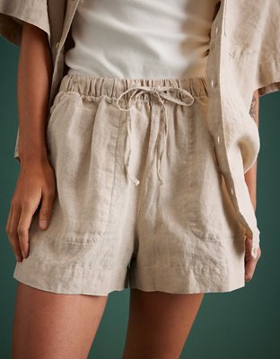 AE77 Premium Linen Pull-On Short