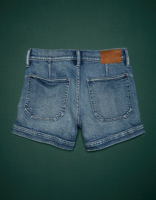 AE77 Premium High-Waisted Denim Short