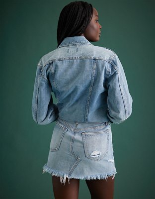 AE77 Premium Denim Mini Skirt