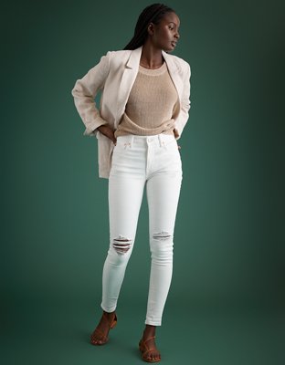 White skinny jeans american sales eagle