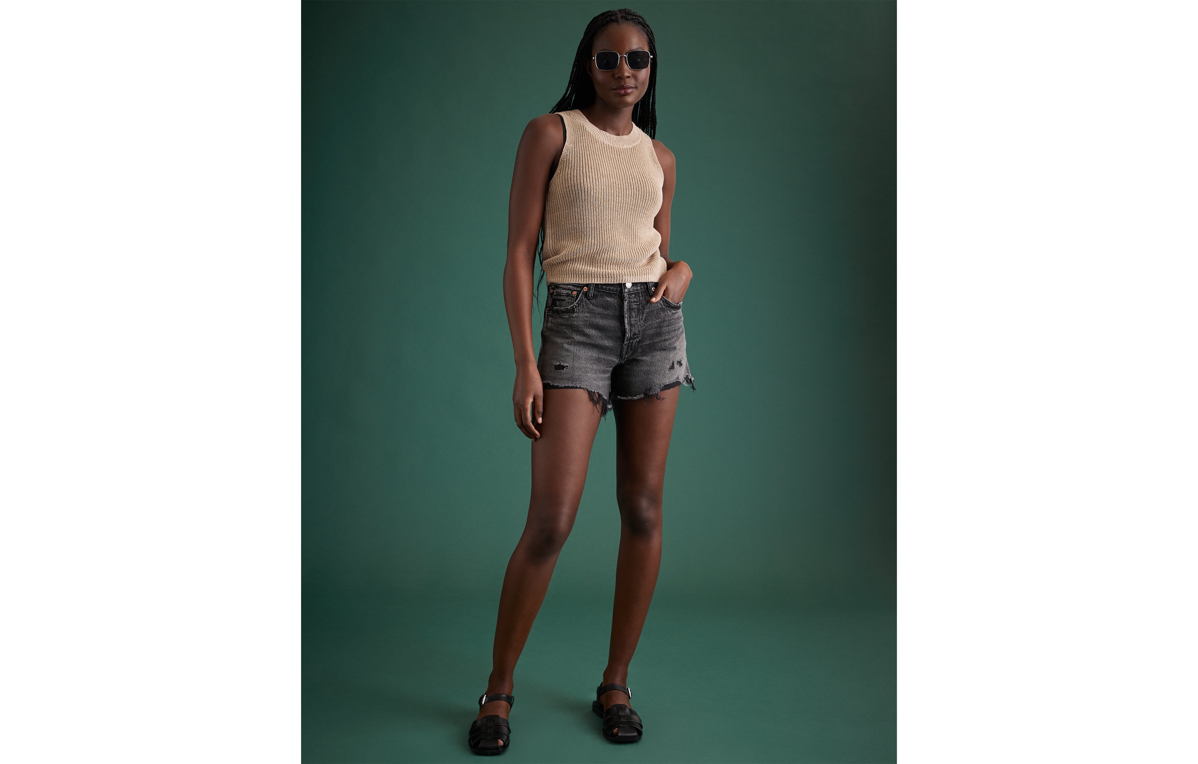 AE77 Premium Classic Denim Short