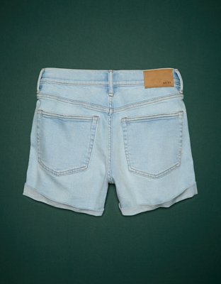 AE77 Premium High-Waisted Cut-Off Denim Short