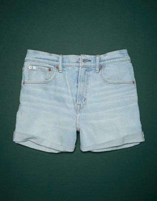 AE77 Premium High-Waisted Cut-Off Denim Short