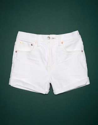 AE77 Premium High-Waisted Cut-Off Denim Short