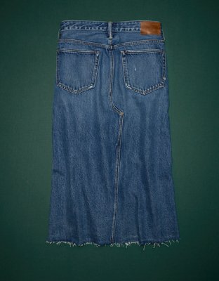 AE77 Premium Denim Midi Skirt