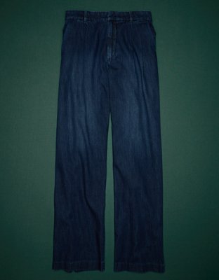 AE77 Premium Denim Pleated Trouser