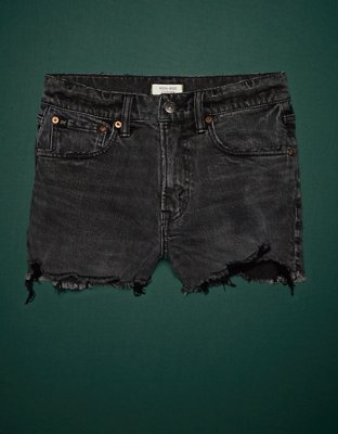 AE77 Premium High-Waisted Cut-Off Denim Short