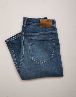 AE77 Crop Jean Straight de Primera Calidad