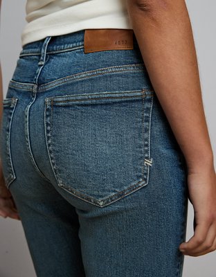 AE77 Crop Jean Straight de Primera Calidad