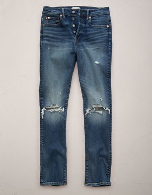 AE77 Premium Straight Crop Jean