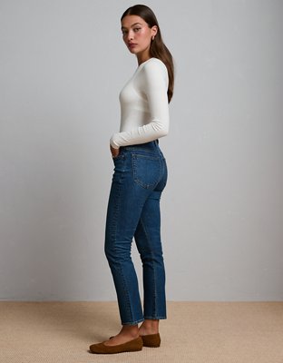 AE77 Premium Straight Crop Jean