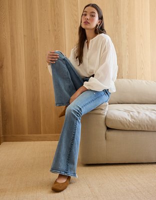 AE77 Premium High-Waisted Flare Jean